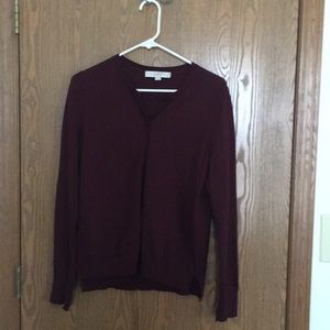 Maroon Loft cardigan size medium